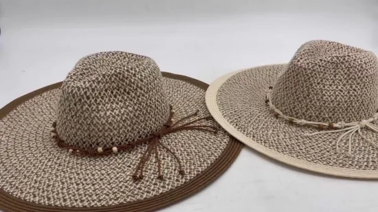 Mode Chapeaux Femmes Dame Multi Mixte Tresse Floppy Papier Chapeau D'été En Gros Chapeau De Paille pour Voyage